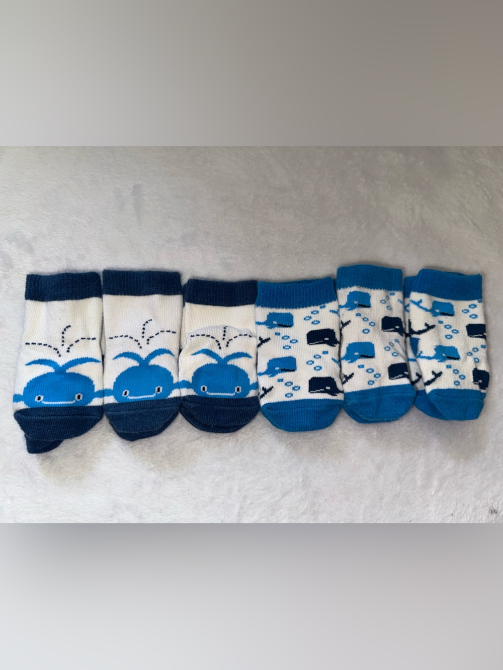 Blue Whale & Submarine Kids Socks - 6 Pair Pack